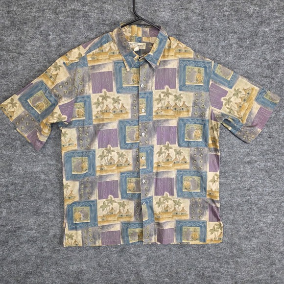 Tori Richard Other - Tori Richard Shirt Mens Large Multicolor Hawaiian Tropical Pineapple Button Up